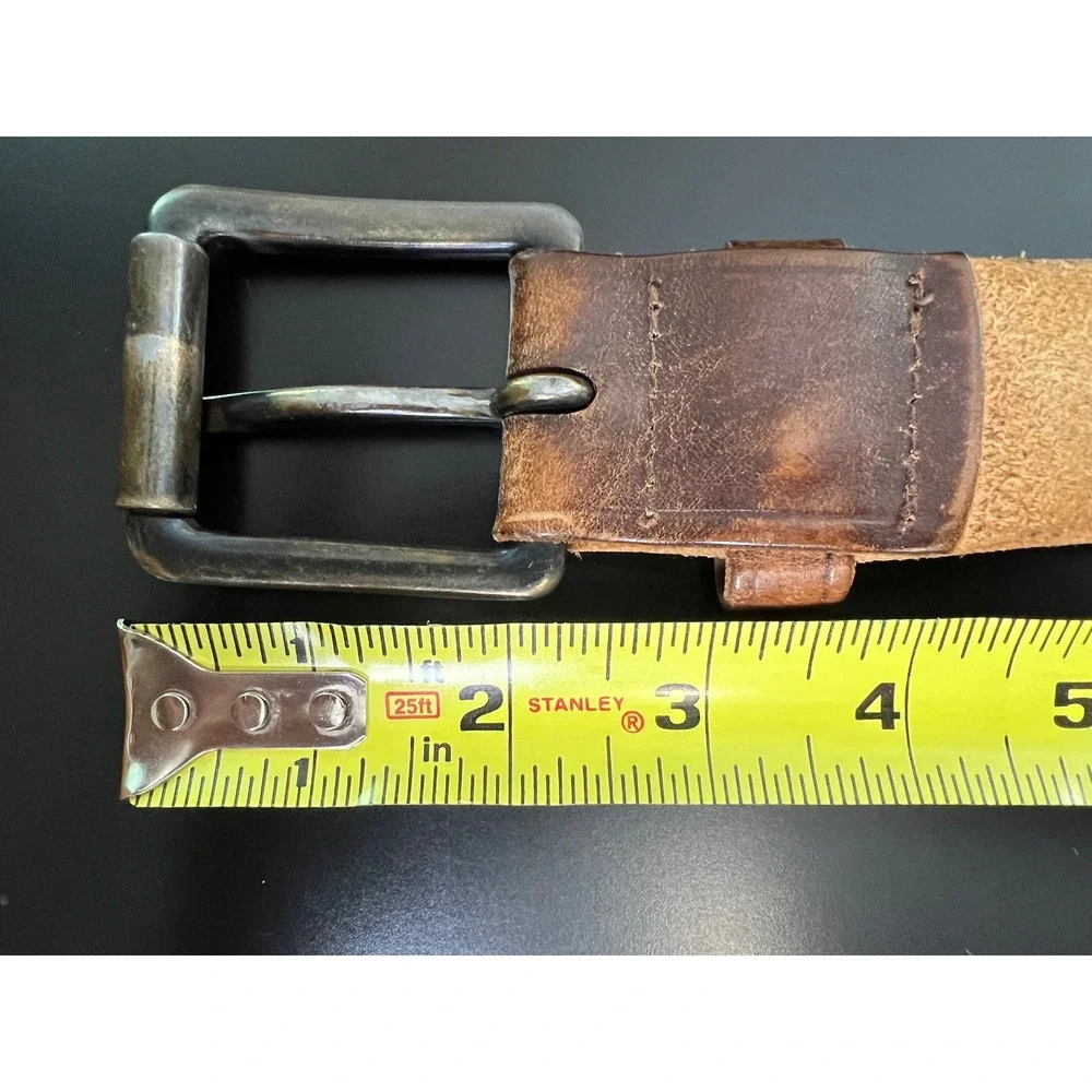 Johnston & Murphy J&M 1850 Mens Distressed Brown Leather Belt Size 36 75-6917